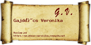 Gajdács Veronika névjegykártya